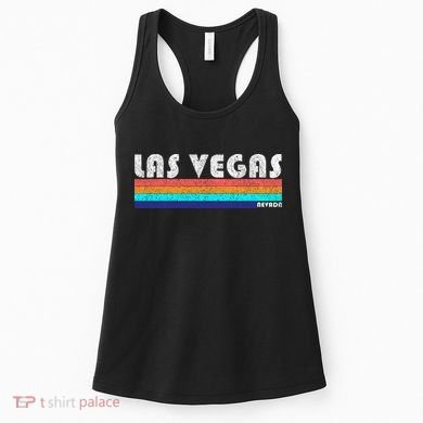 Vintage Las Vegas Nevada Stripe Logo Women's Tank Top