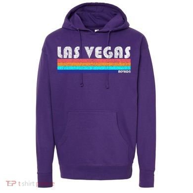Vintage Las Vegas Nevada Stripe Logo Hoodie