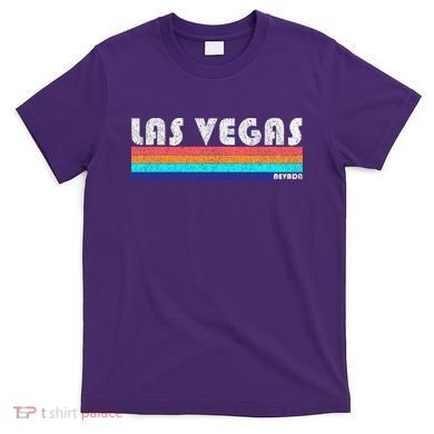Vintage Las Vegas Nevada Stripe Logo T-Shirt