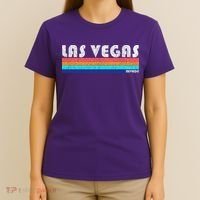 Vintage Las Vegas Nevada Stripe Logo T-Shirt thumb 4