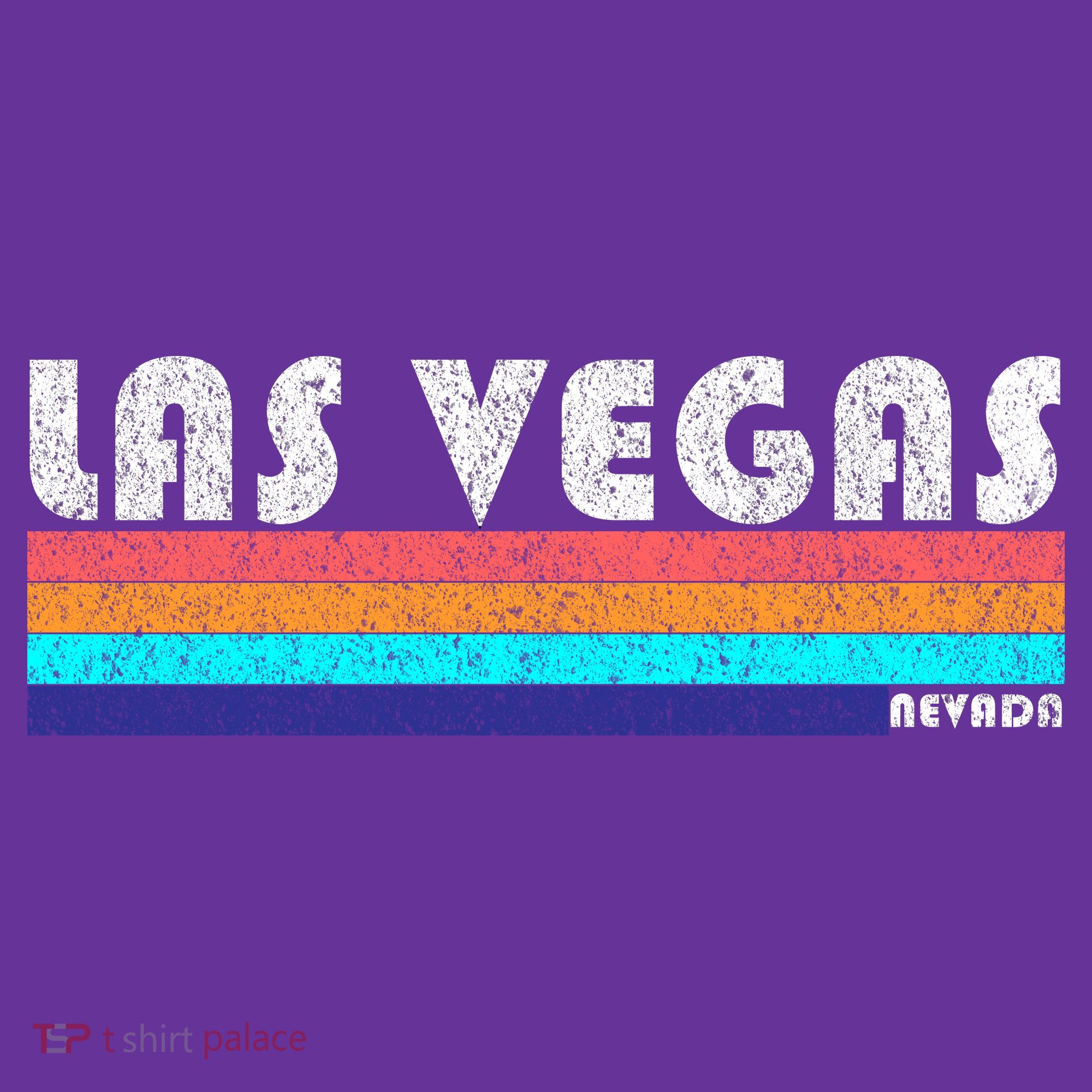 Vintage Las Vegas Nevada Stripe Logo T-Shirt