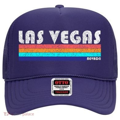 Vintage Las Vegas Nevada Stripe Logo Hat
