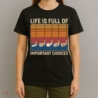 Vintage Life Is Full Of Important Choices Golfing T-Shirt thumb 4