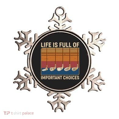 Vintage Life Is Full Of Important Choices Golfing Ornament