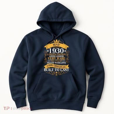 Vintage Limited Edition May 1930 Birthday Hoodie
