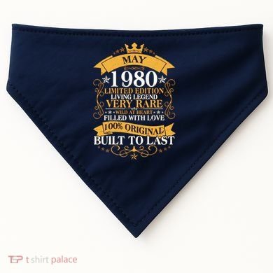 Vintage Limited Edition May 1980 Birthday USA-Made Doggie Bandana
