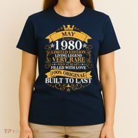 Vintage Limited Edition May 1980 Birthday T-Shirt thumb 4