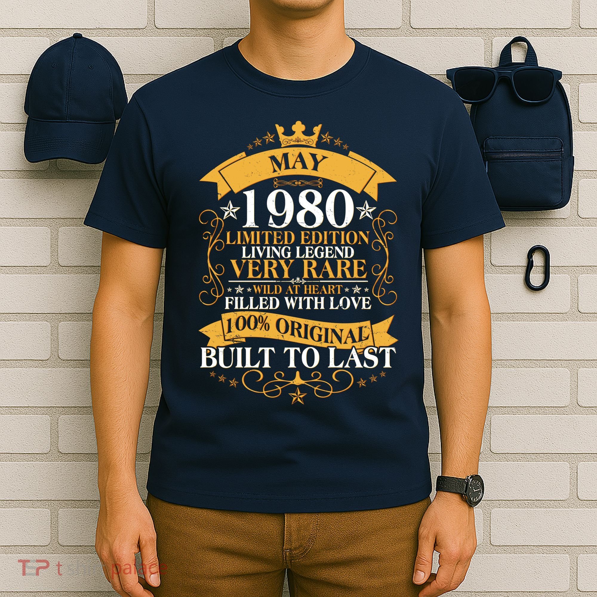 Vintage Limited Edition May 1980 Birthday T-Shirt