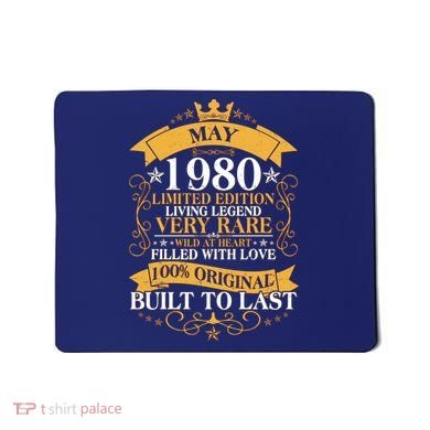 Vintage Limited Edition May 1980 Birthday Mousepad