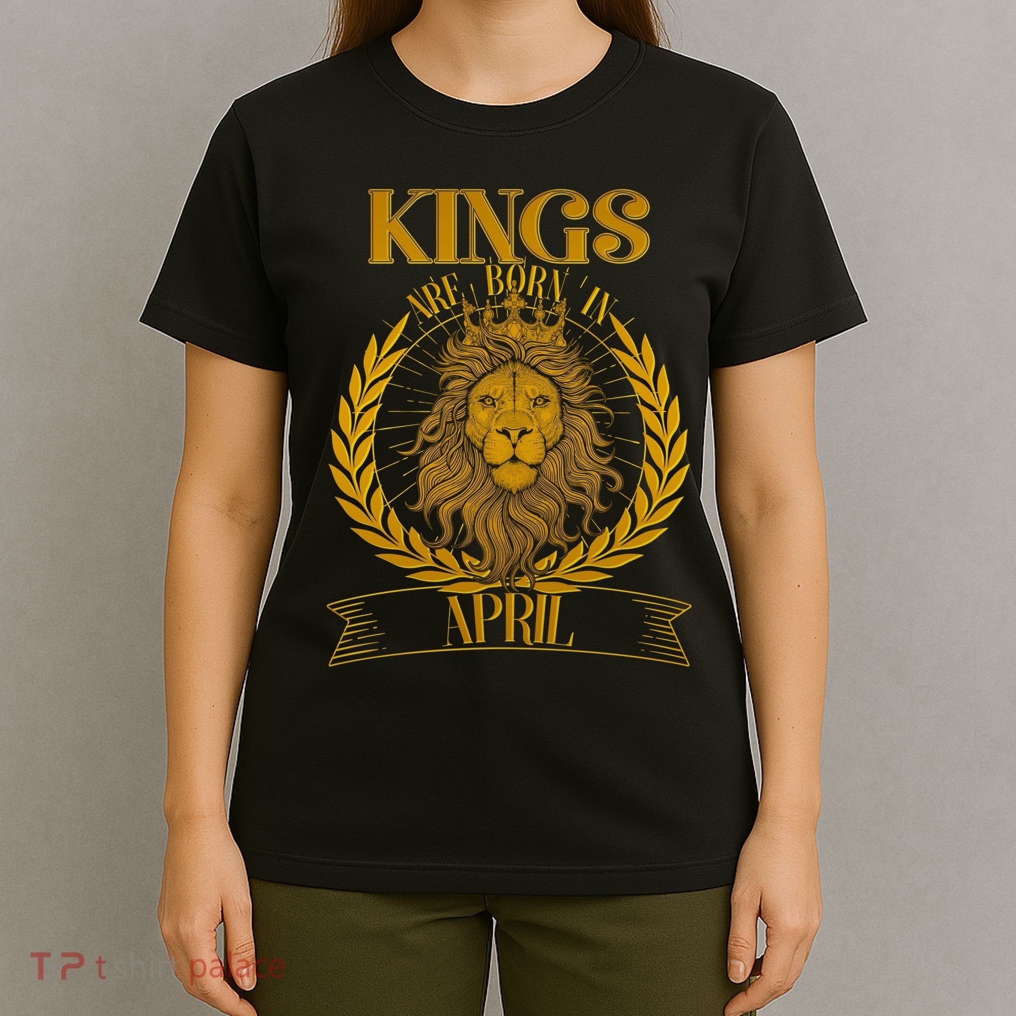 Vintage Lion Kings Are Born In April T-Shirt