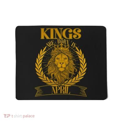 Vintage Lion Kings Are Born In April Mousepad