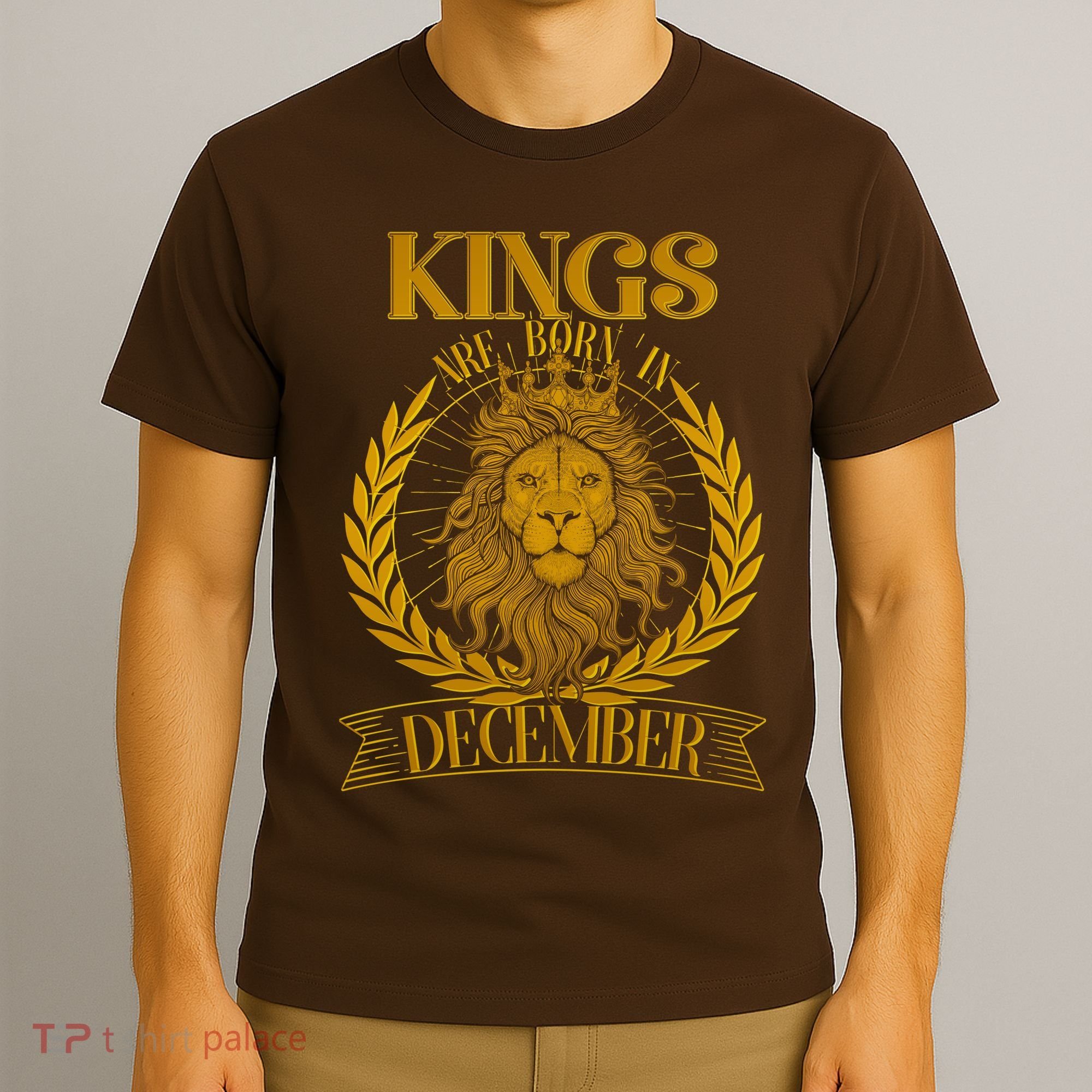 Vintage Lion Kings Are Born In December T-Shirt