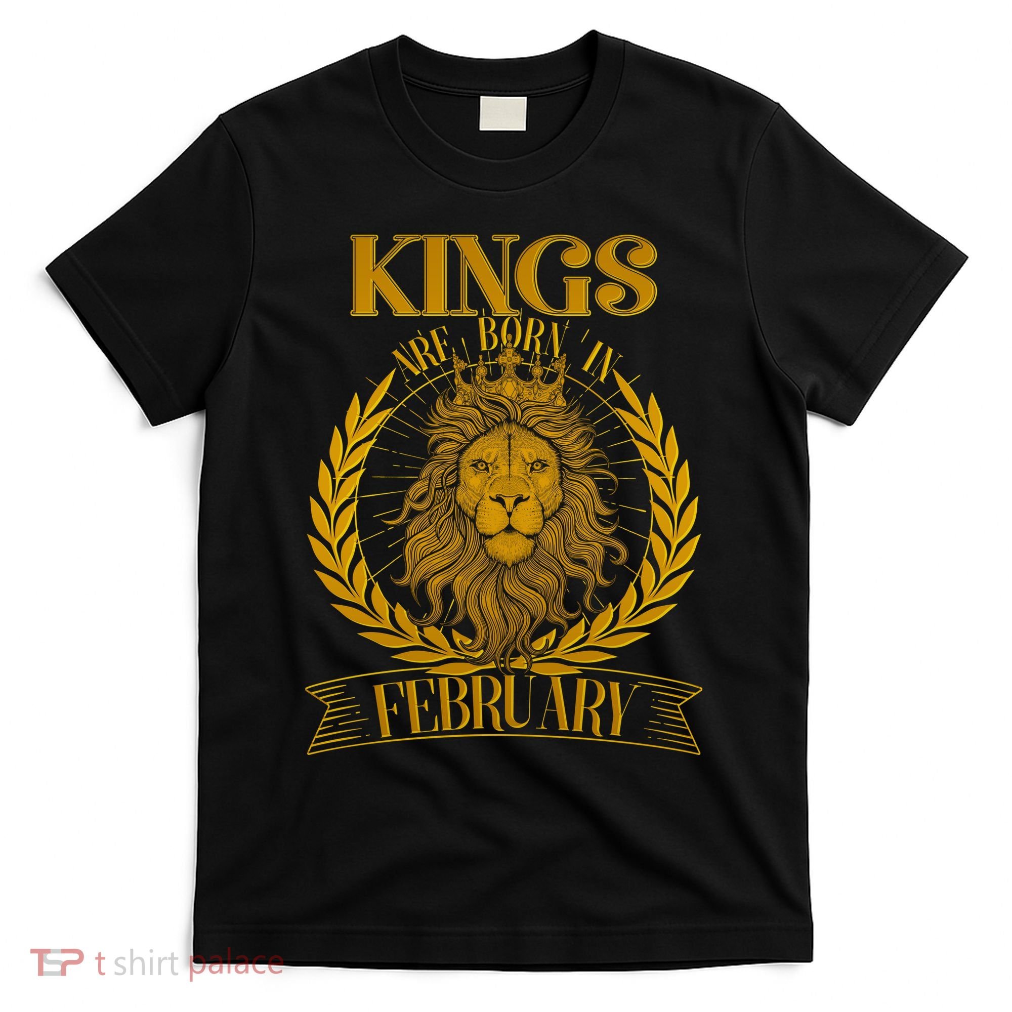 Vintage Lion Kings Are Born In February T-Shirt