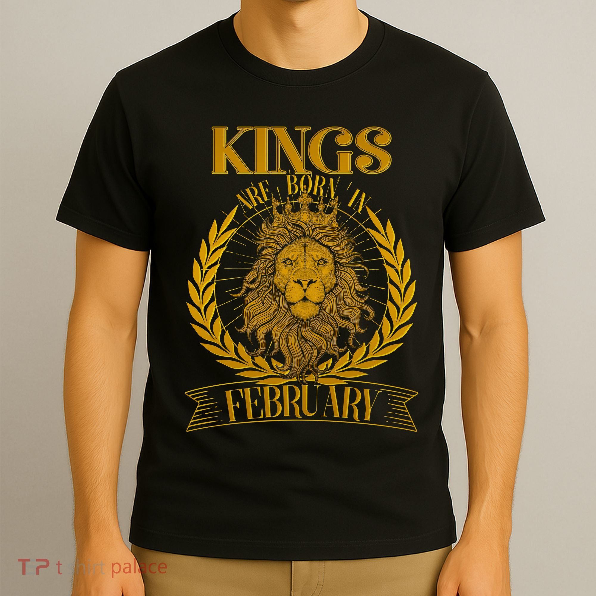 Vintage Lion Kings Are Born In February T-Shirt