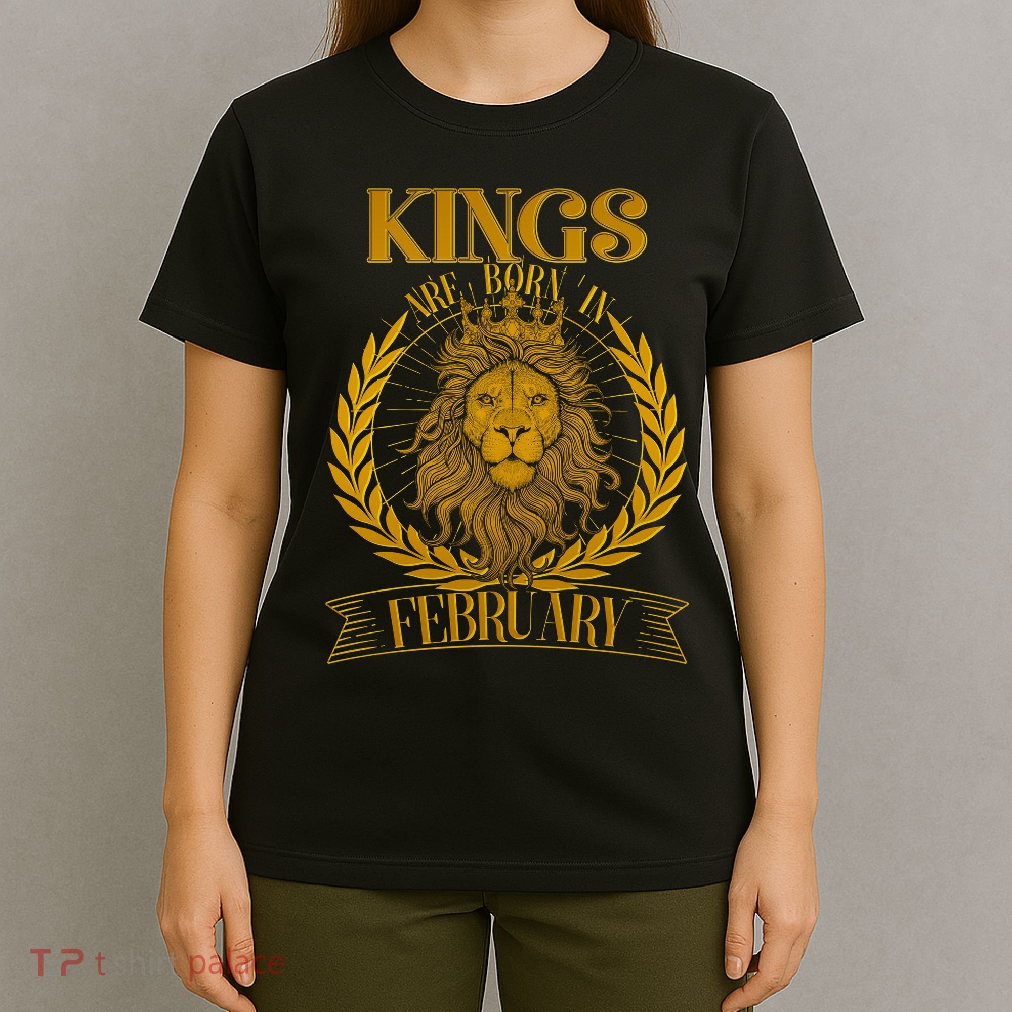 Vintage Lion Kings Are Born In February T-Shirt