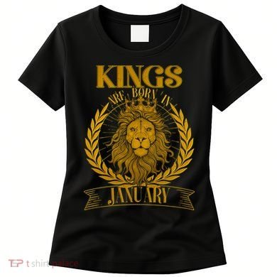 Vintage Lion Kings Are Born In January Women's T-Shirt