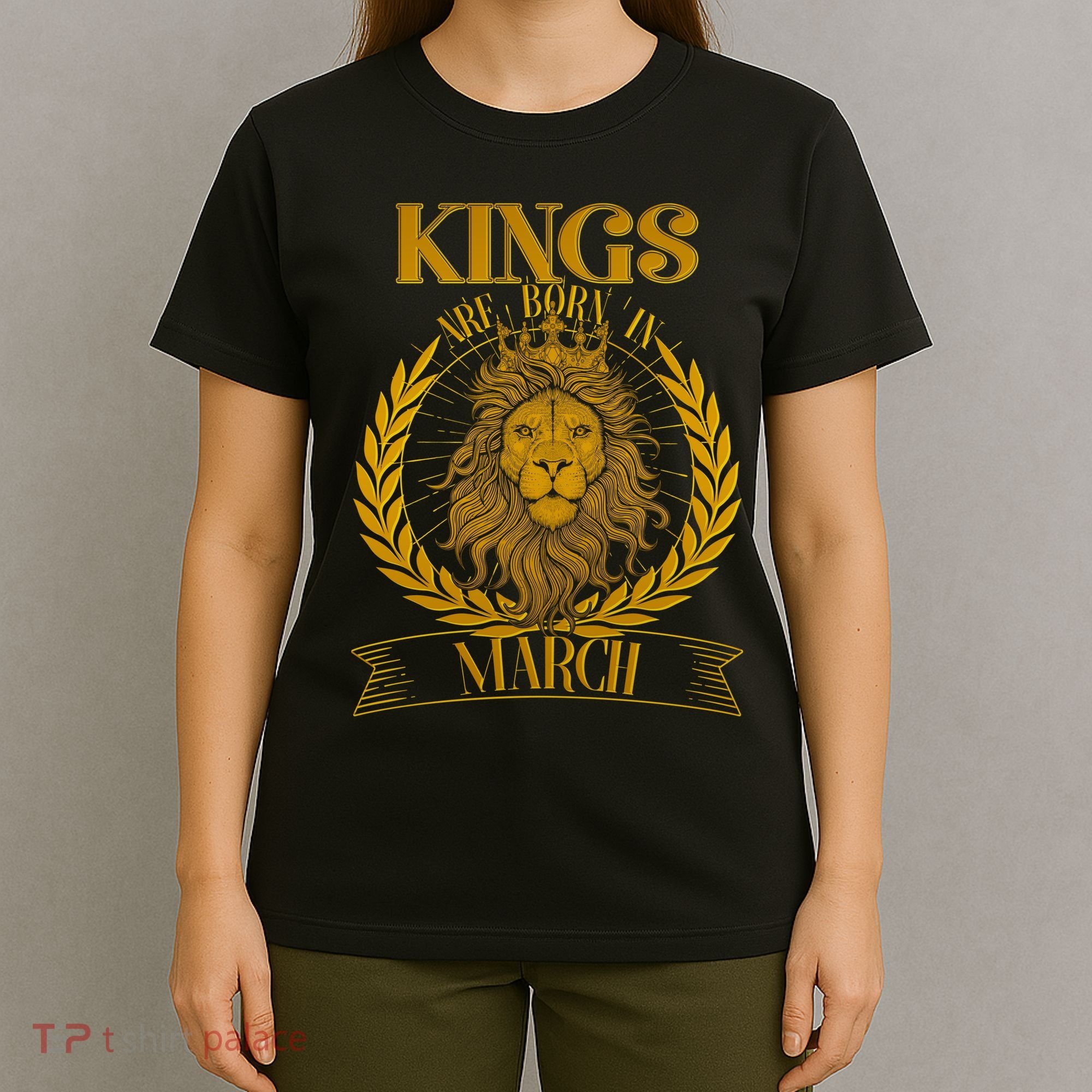 Vintage Lion Kings Are Born In March T-Shirt