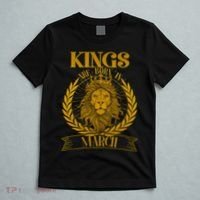 Vintage Lion Kings Are Born In March T-Shirt thumb 5