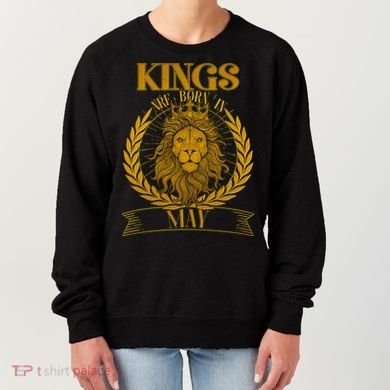 Vintage Lion Kings Are Born In May Women's Sweatshirt