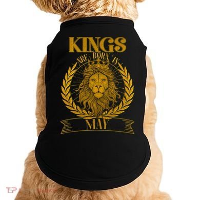 Vintage Lion Kings Are Born In May Doggie Tank