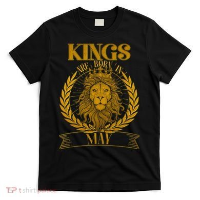 Vintage Lion Kings Are Born In May T-Shirt