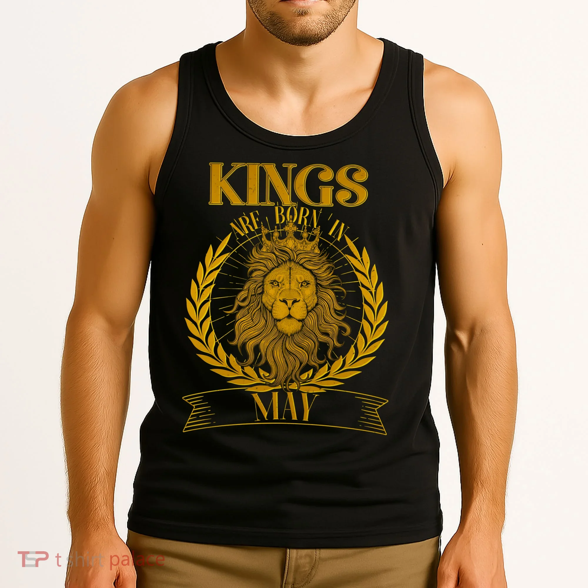 Vintage Lion Kings Are Born In May Tank Top