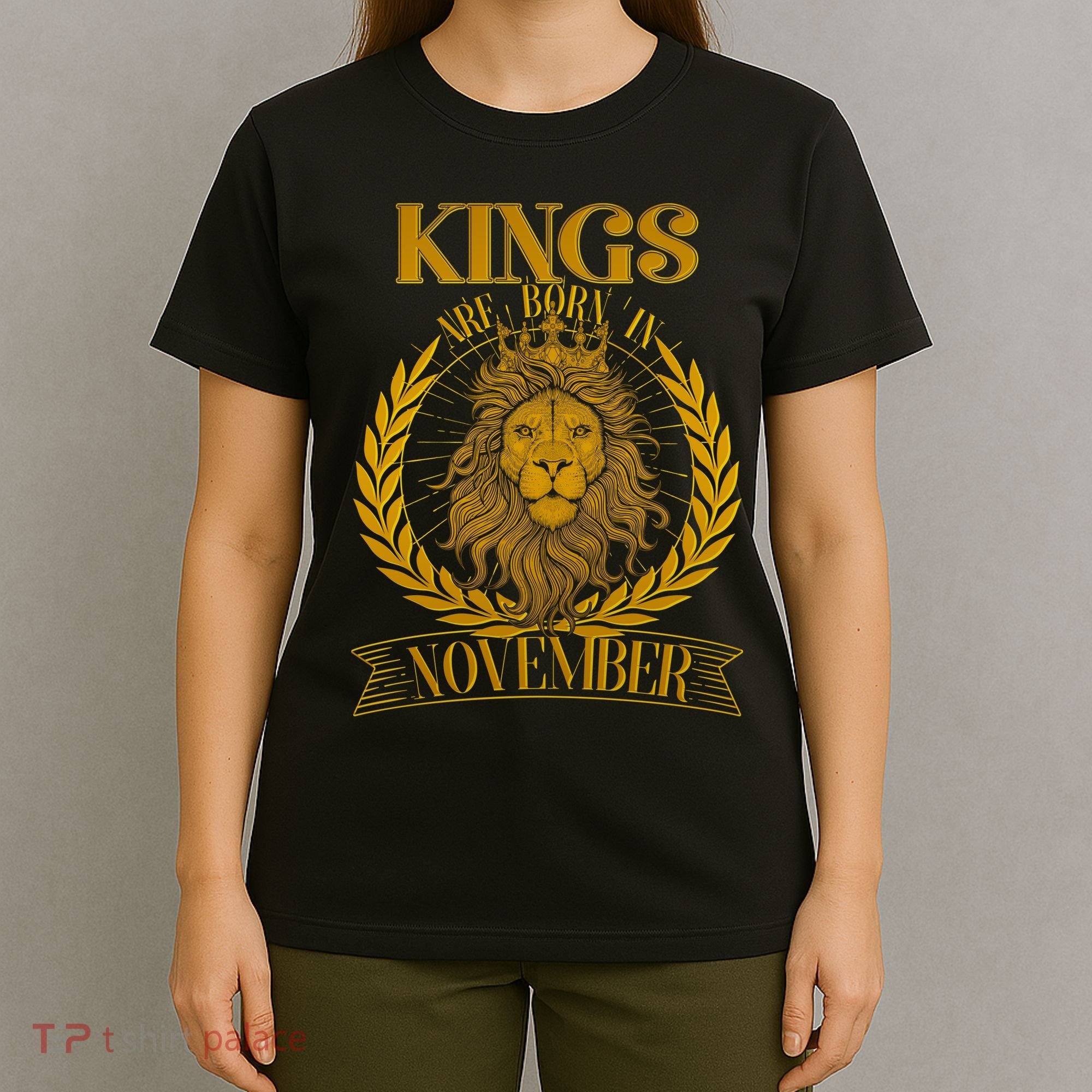 Vintage Lion Kings Are Born In November T-Shirt