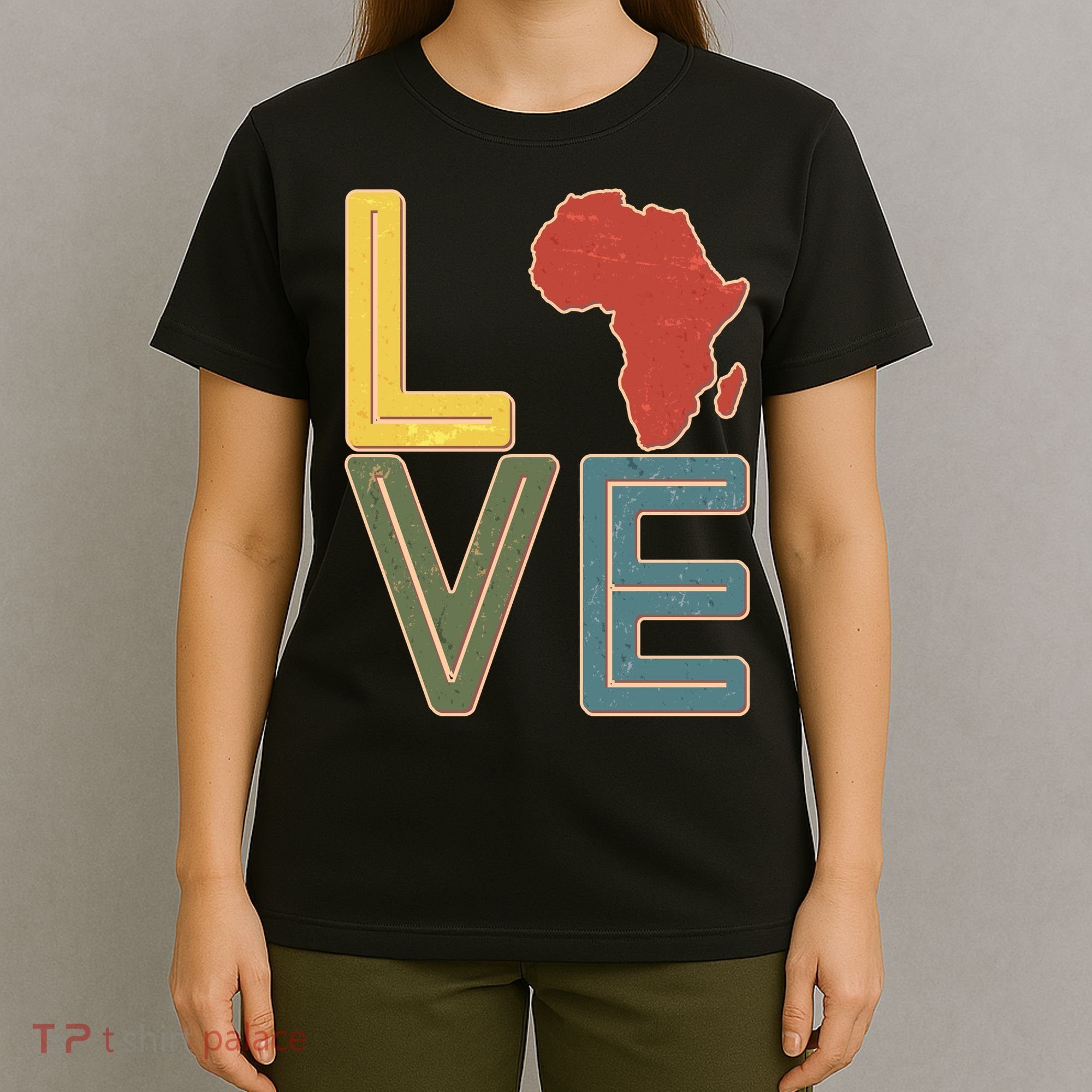 Vintage Love Africa Black History Month T-Shirt