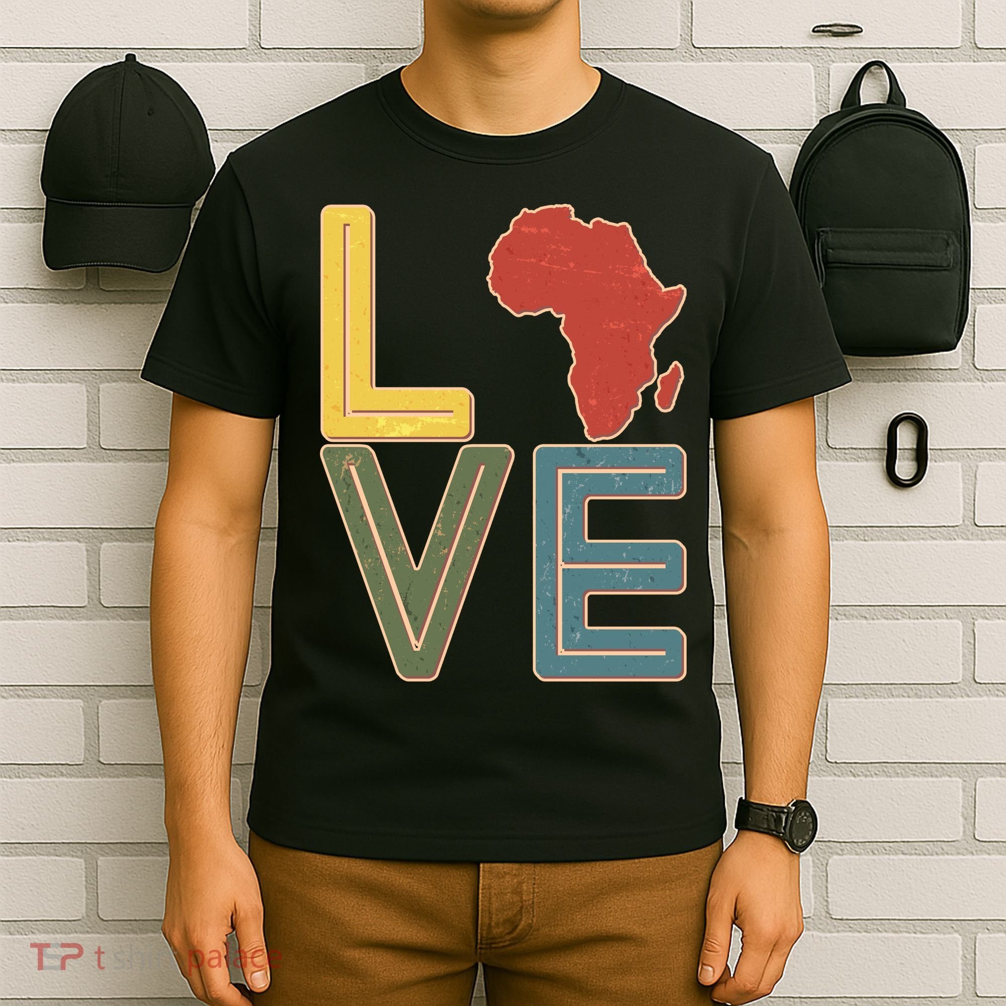 Vintage Love Africa Black History Month T-Shirt