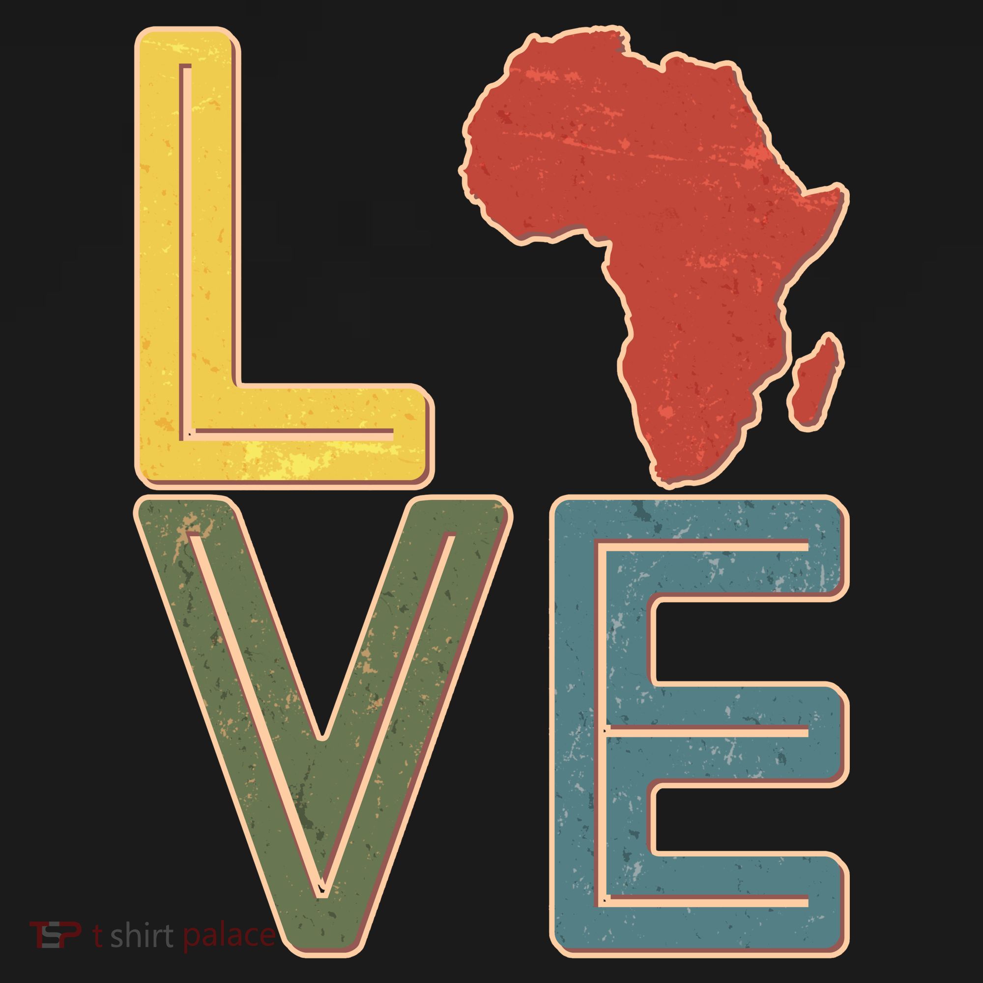 Vintage Love Africa Black History Month T-Shirt