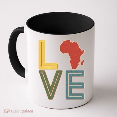 Vintage Love Africa Black History Month Coffee Mug