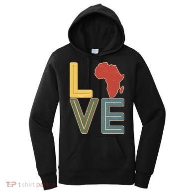 Vintage Love Africa Black History Month Women's Hoodie