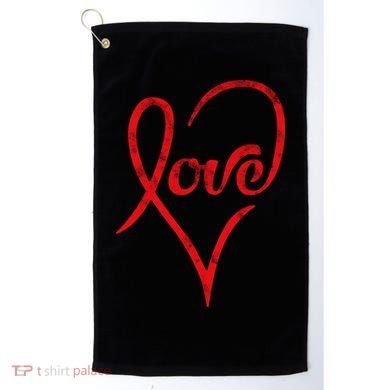Vintage Love Heart Symbol Golf Towel