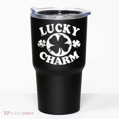 Vintage Lucky Charm Irish Clover Tumbler