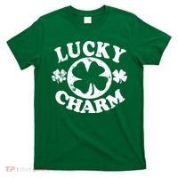 Vintage Lucky Charm Irish Clover T-Shirt thumb 0