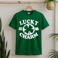 Vintage Lucky Charm Irish Clover T-Shirt thumb 2