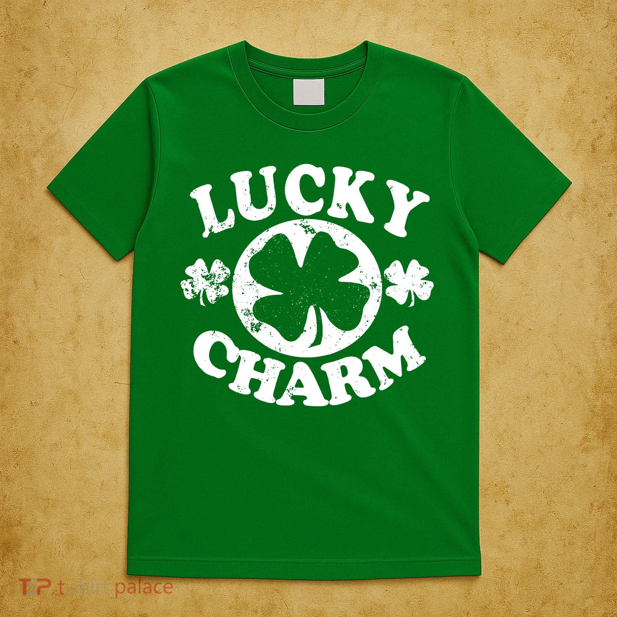Vintage Lucky Charm Irish Clover T-Shirt