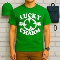 Vintage Lucky Charm Irish Clover T-Shirt thumb 6