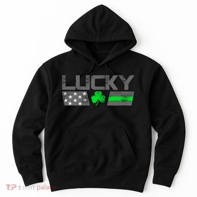 Vintage Lucky Shamrock Racing Flag Hoodie