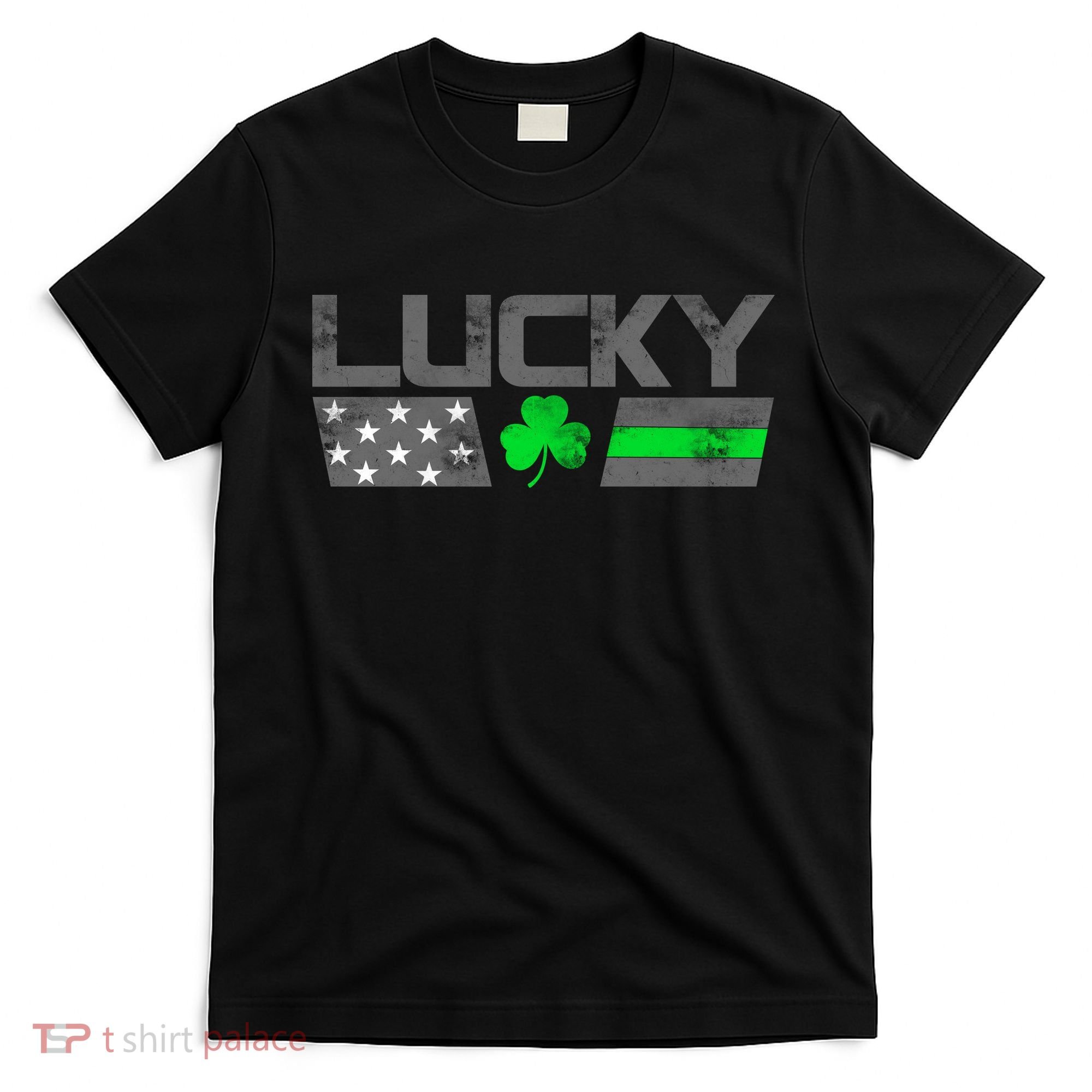 Vintage Lucky Shamrock Racing Flag T-Shirt