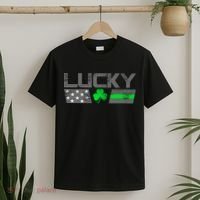 Vintage Lucky Shamrock Racing Flag T-Shirt thumb 2