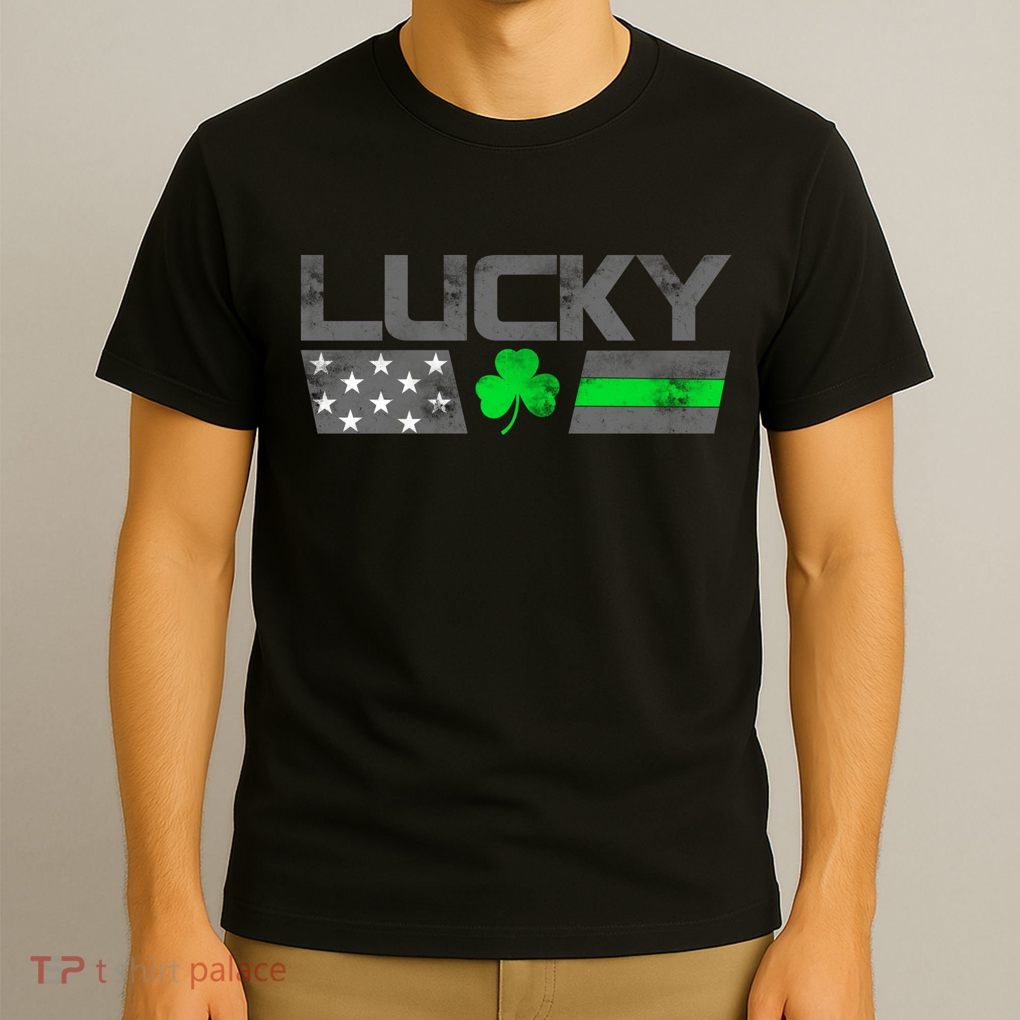 Vintage Lucky Shamrock Racing Flag T-Shirt