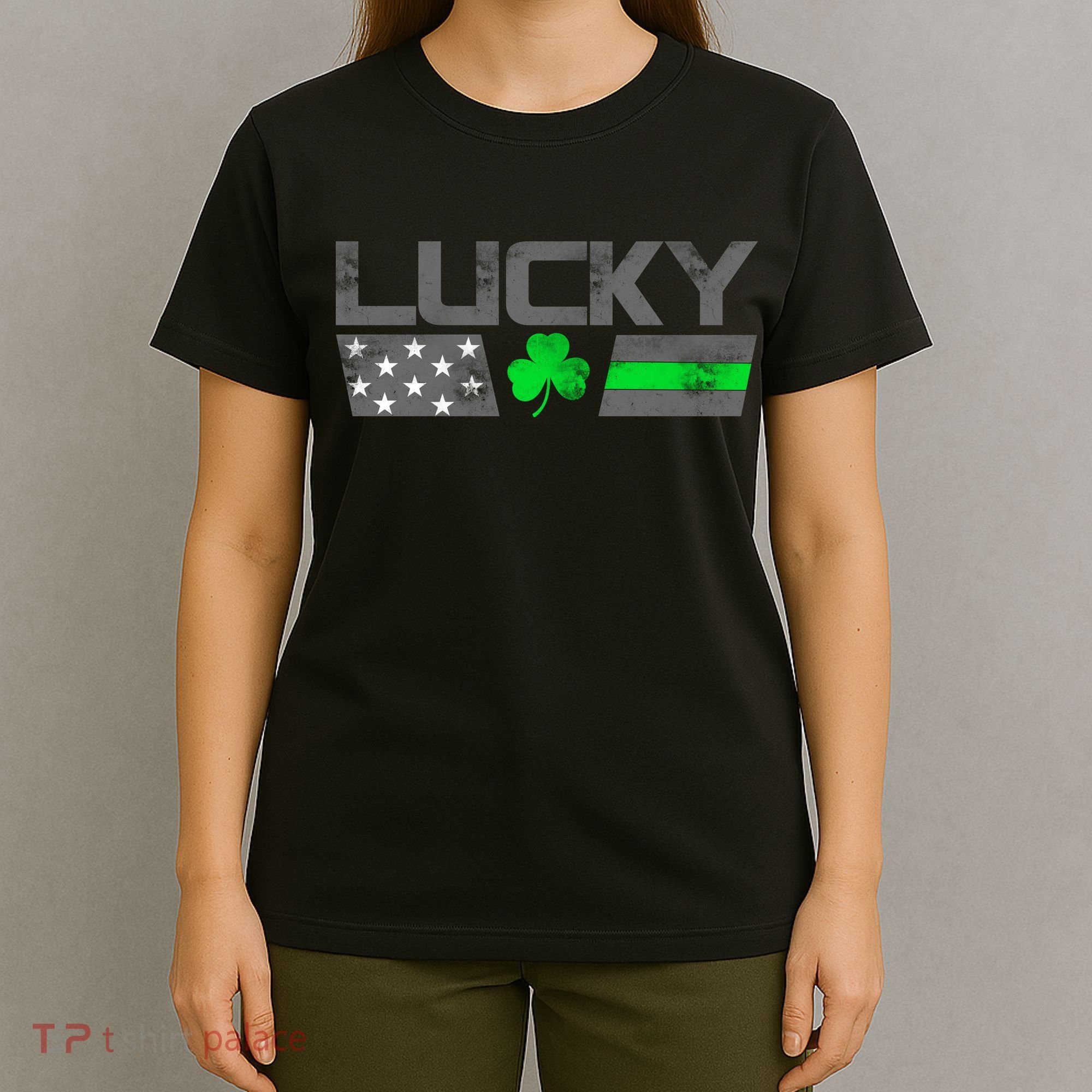 Vintage Lucky Shamrock Racing Flag T-Shirt