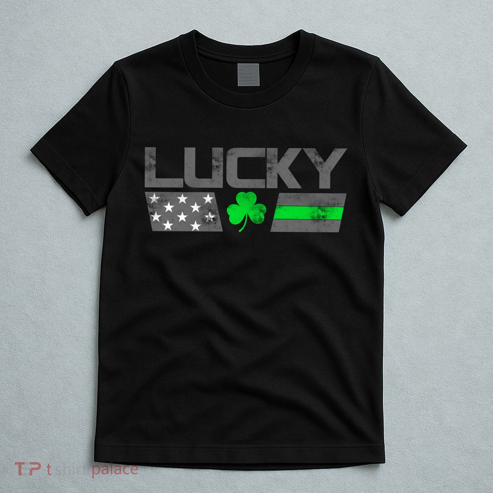 Vintage Lucky Shamrock Racing Flag T-Shirt