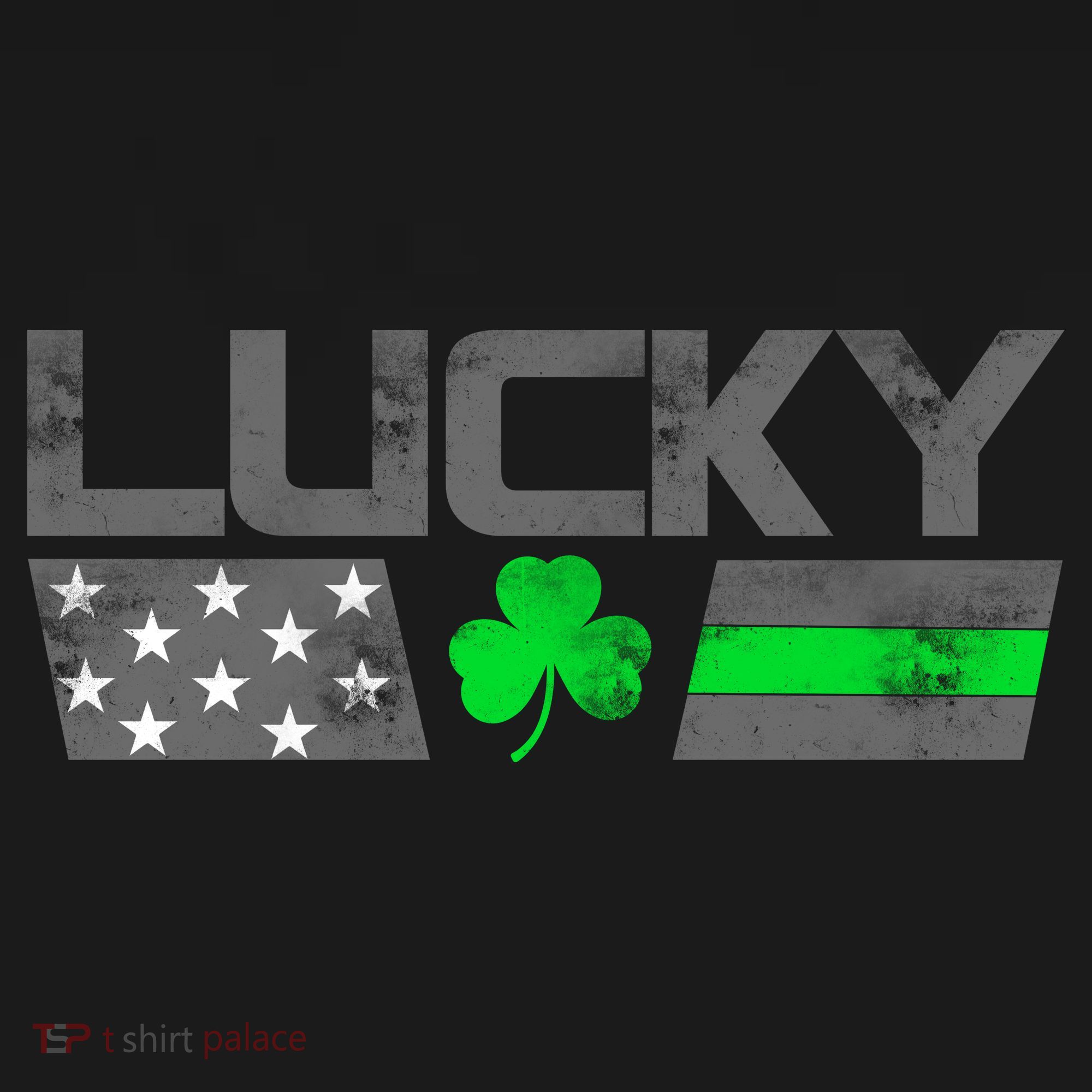 Vintage Lucky Shamrock Racing Flag T-Shirt