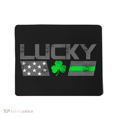 Vintage Lucky Shamrock Racing Flag Mousepad