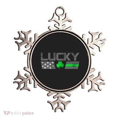 Vintage Lucky Shamrock Racing Flag Ornament