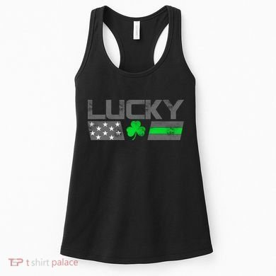 Vintage Lucky Shamrock Racing Flag Women's Tank Top