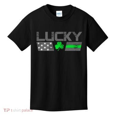 Vintage Lucky Shamrock Racing Flag Kids T-Shirt