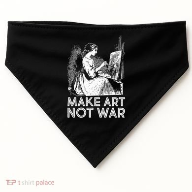 Vintage Make Art Not War USA-Made Doggie Bandana